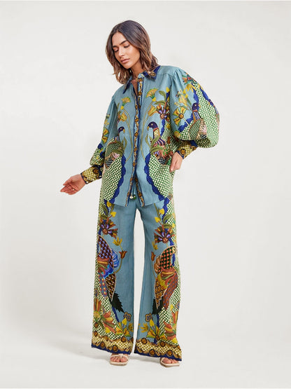 Bohemiskt blommigt set