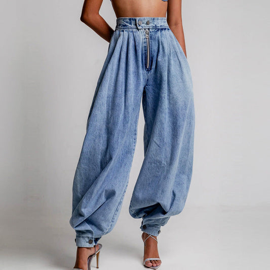 Maja™  | Högmidjade Denim Ballongjeans