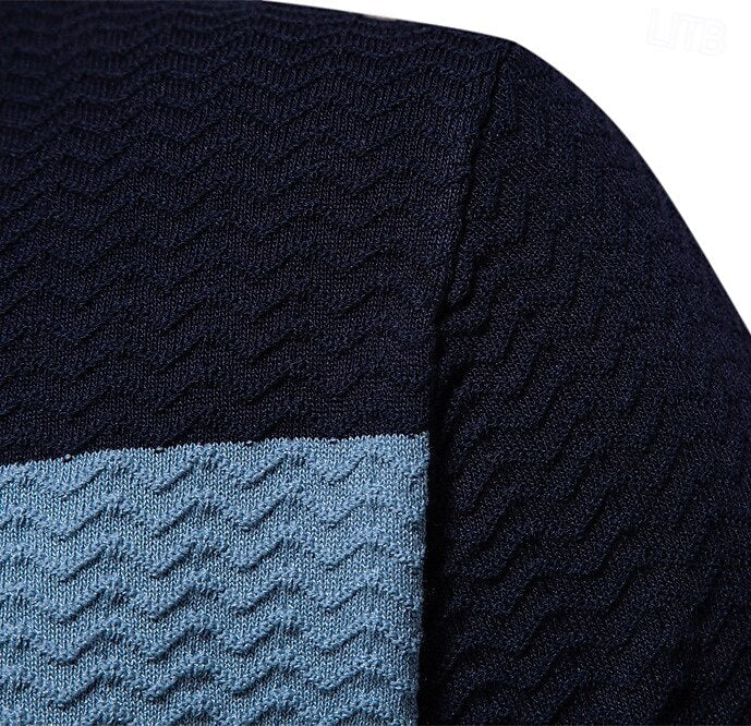 Klassisk Passform Kvart Zip Affärs Casual Textur Polo