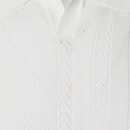 Klassisk Stickad Kontrast Polo