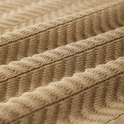 Marinblå Texturerad Jacquard Polo T-shirt