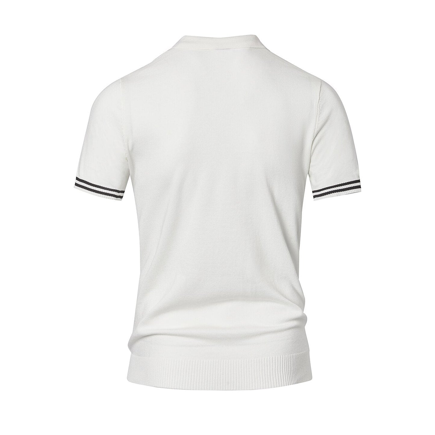 Klassisk Stickad Kontrast Polo